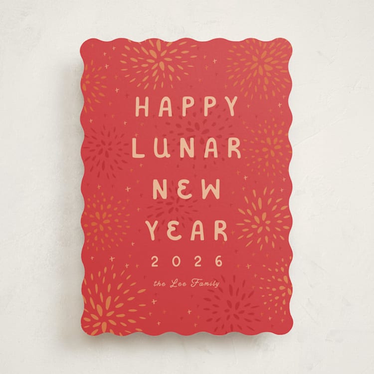 "Lunar Fireworks" - Lunar New Year Cards in Firecracker by Ani Somi - Front