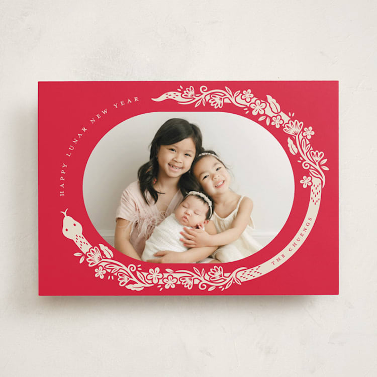 "Snake Lunar Year" - Lunar New Year Cards in Wealth by Vivian Yiwing - Front