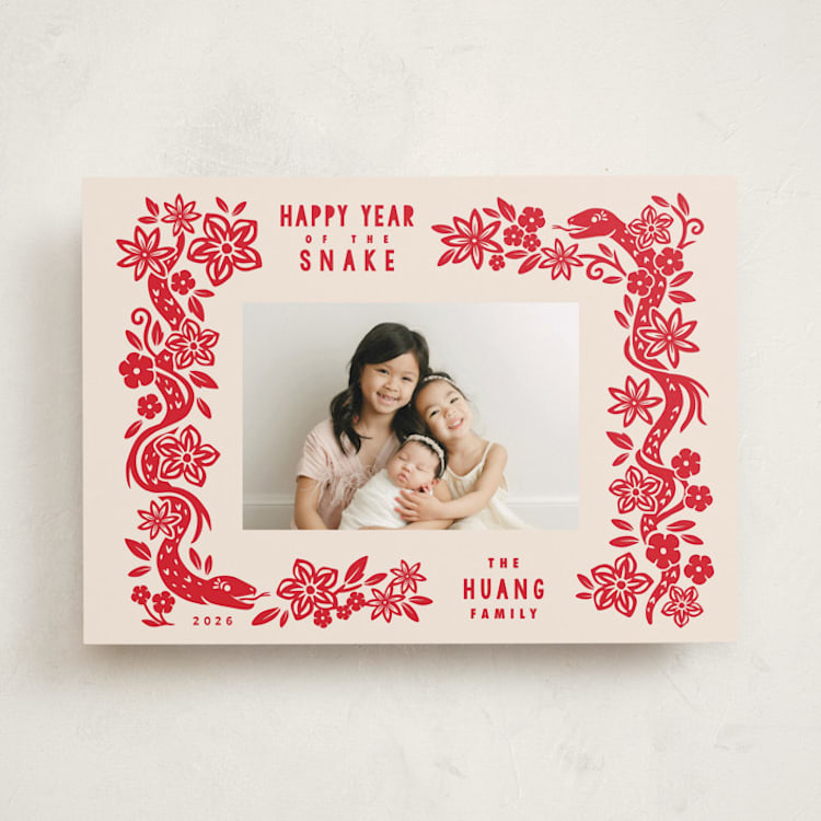 "Year of Snake" - Lunar New Year Cards in Nian Gao by Vivian Yiwing - Front