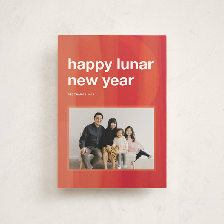 "abstract crescent" - Lunar New Year Cards in Rogue by Jennifer Lew - Front