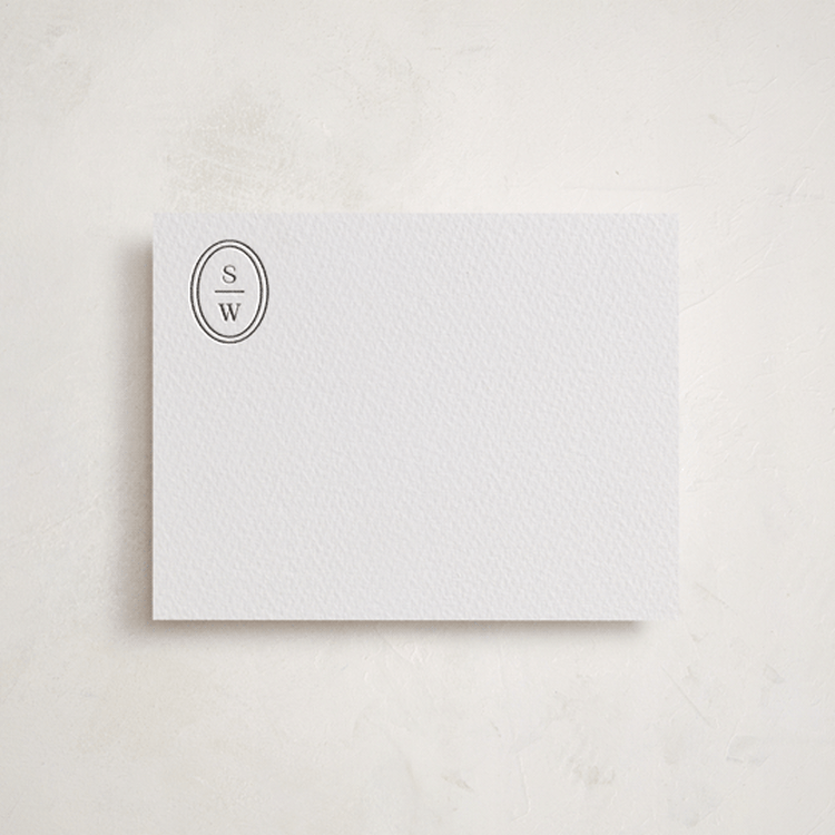 "Cosmopolitan" - Personalized Stationery Cards in Soft Black by Meagan Christensen - Front