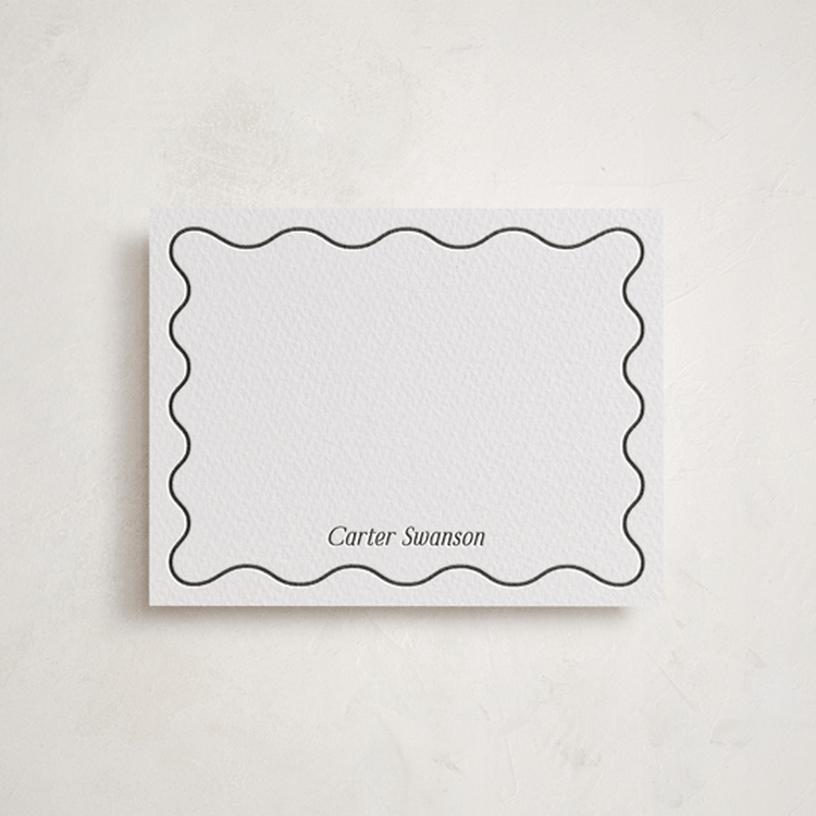 "Fun." - Personalized Stationery Cards in Soft Black by Jackie Crawford - Front