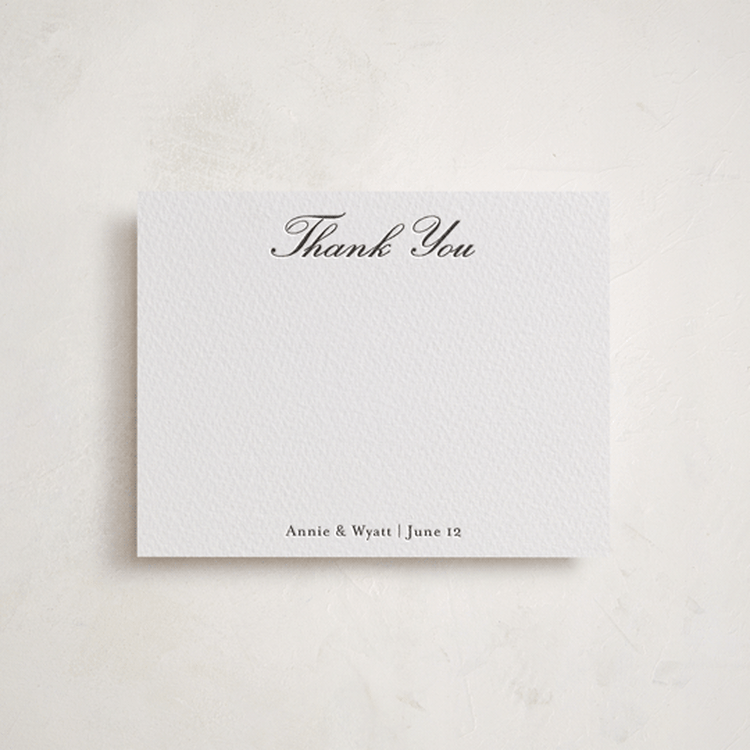 "Finely" - Personalized Stationery Cards in Soft Black by Ani Somi - Front
