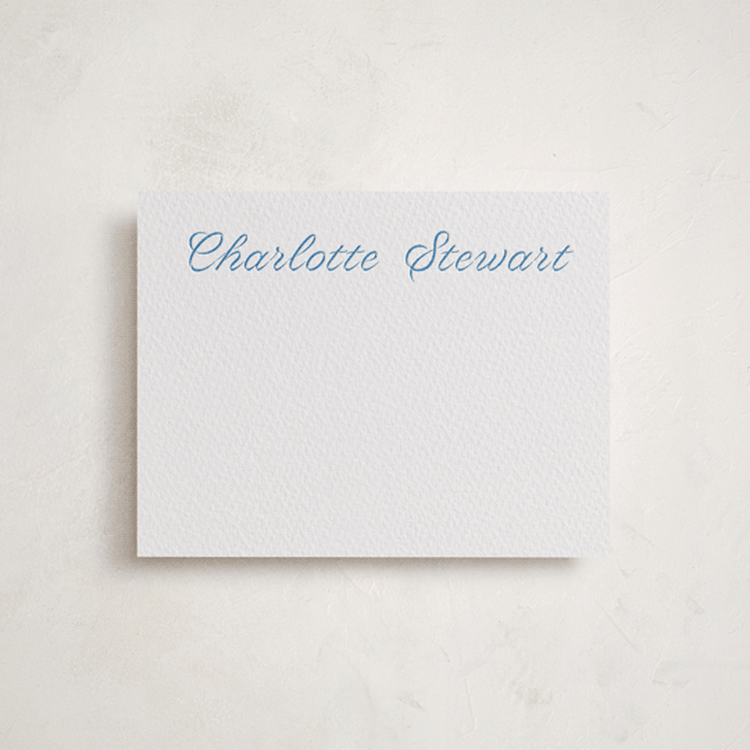 "blue ribbon" - Personalized Stationery Cards in Marine Blue by Megan Davis - Front