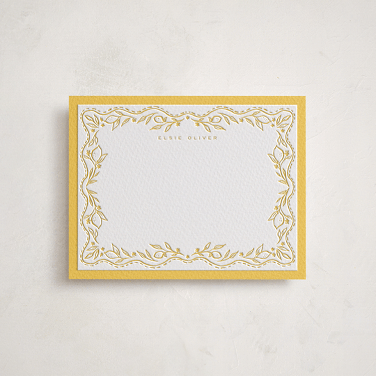 "Lemonade" - Personalized Stationery Cards in Lemon by Nicoletta Savod - Front
