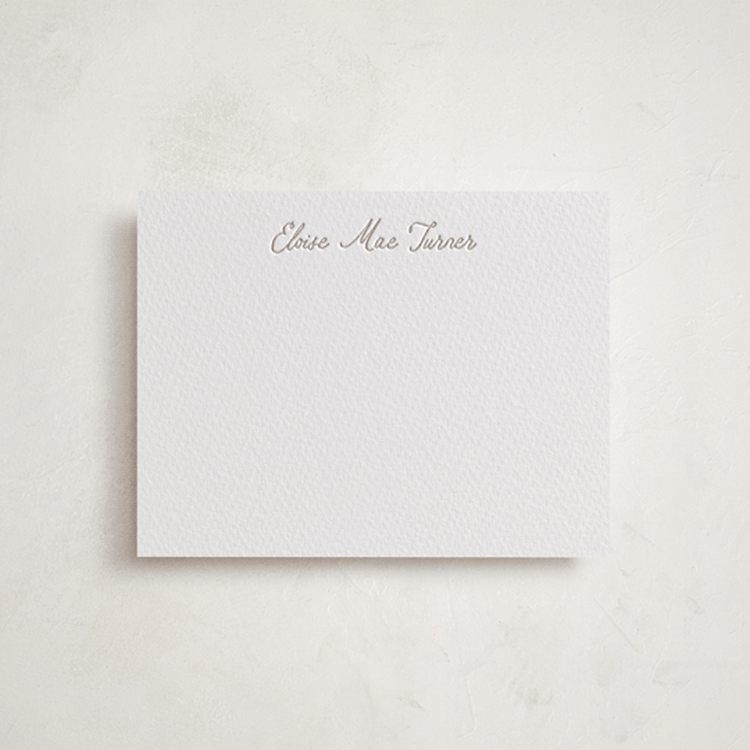 "Garden" - Personalized Stationery Cards in Dove Grey by Ellen Schlegelmilch - Front