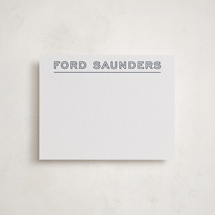 "Spence" - Personalized Stationery Cards in Night Sky by Megan Davis - Front