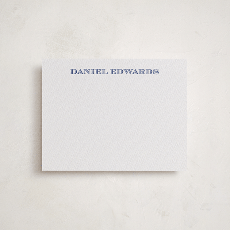 "Classical" - Personalized Stationery Cards in Lapis by Angela Garrick - Front