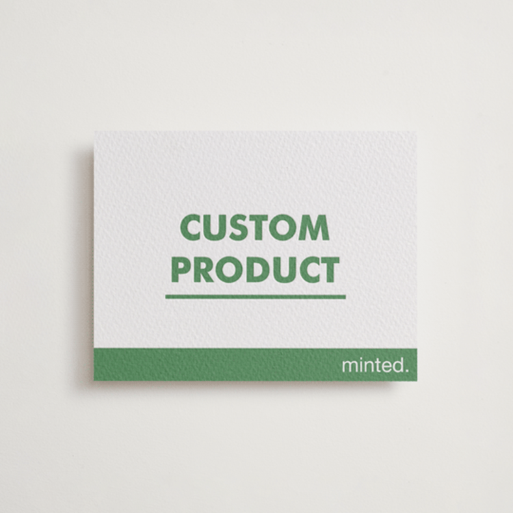 "Landscape Custom" - Letterpress RSVP Cards in Fern by Minted Custom - Front