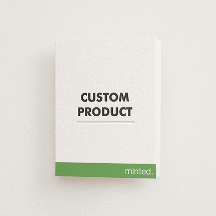 "Portrait Custom" - Letterpress Wedding Thank You Cards in Fern by Minted Custom - Front