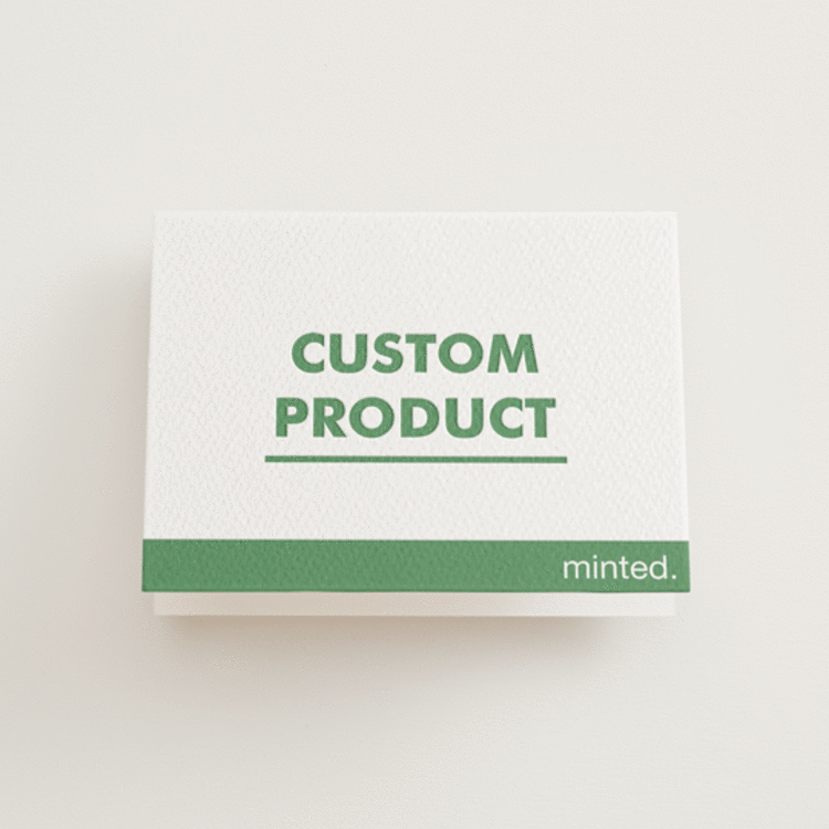 "Landscape Custom" - Letterpress Wedding Thank You Cards in Fern by Minted Custom - Front