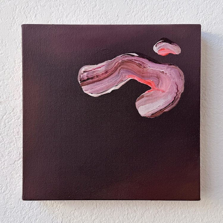 "Burgundy Velvet" - Original Painting in multicolorassorted-colors by robyn lomauro