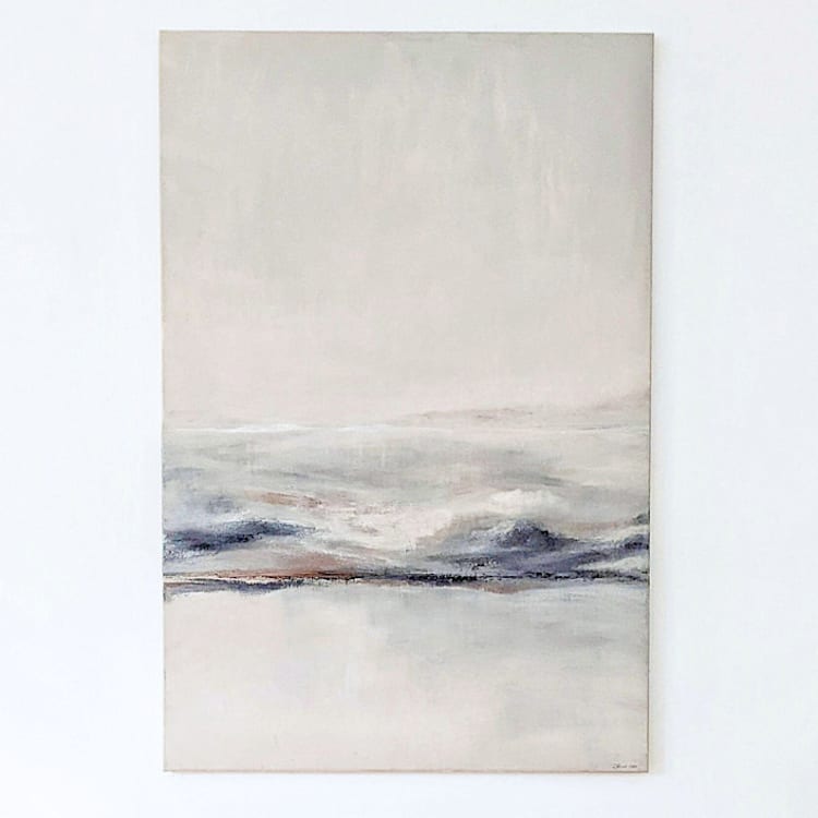 "Tranquility" - Original Painting in beige by Damaris Kovach