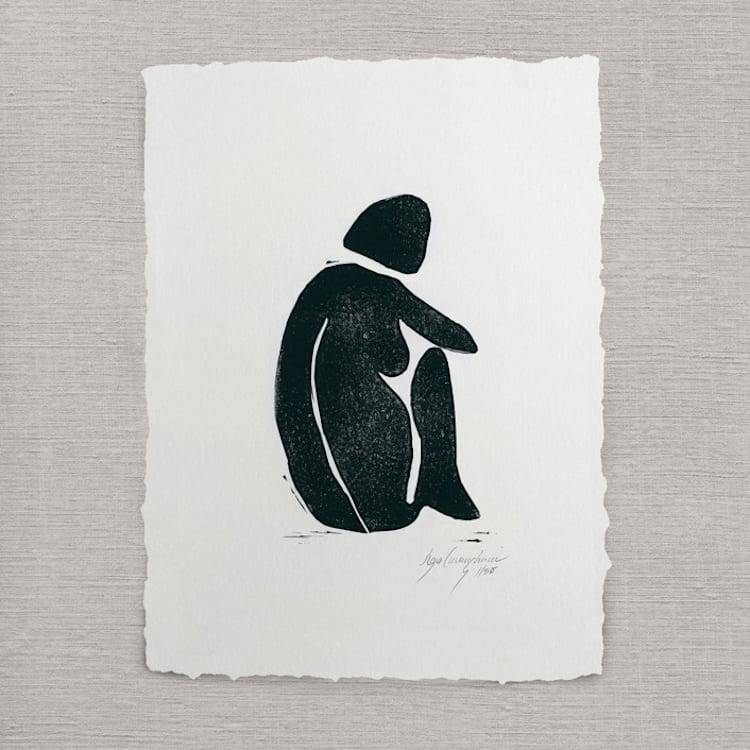 "consternation" - Original Painting in black by Maja Cunningham