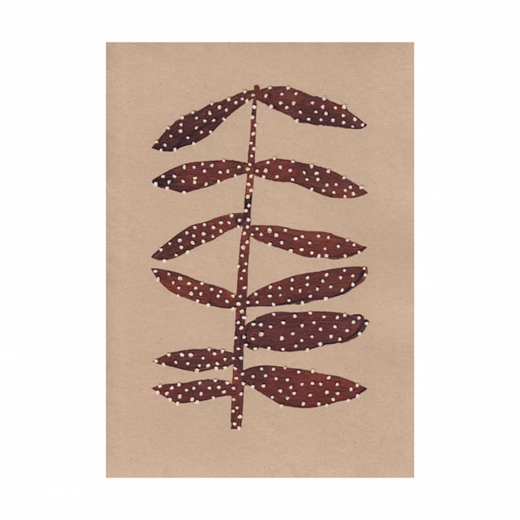 "Knotted Leaves #1" - Original Painting in natural by Alisa Galitsyna