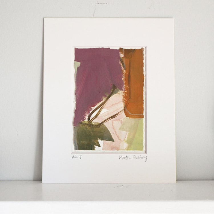 "Mini Abstract No. 4" - Original Painting in multicolor by Kiersten Poultney