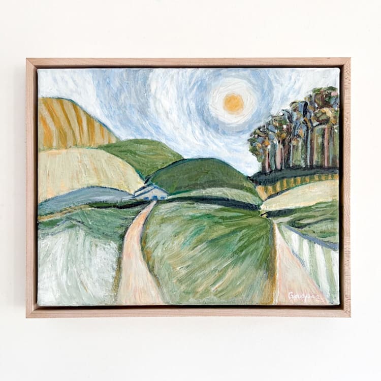 "Sister Road" - Original Painting in multicolor by Mary Gaspar