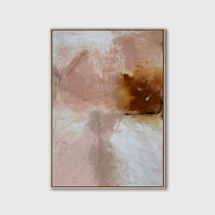 "Luminous Whispers" - Original Painting in pink by Karine Tonial Grimm