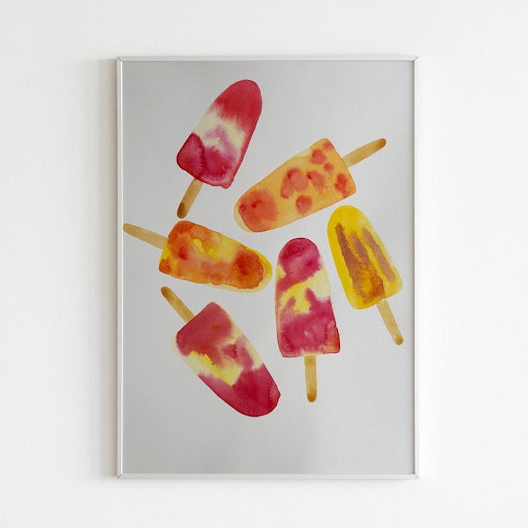 "Watercolor Ice Cream Original Painting" - Original Painting in multicolor by Alexandra Dzh