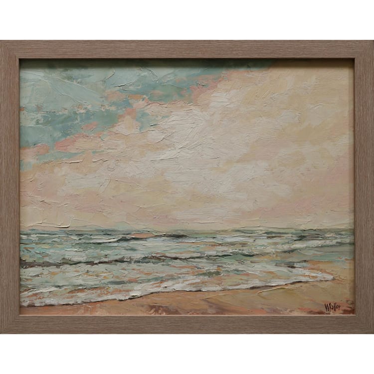 "Beach" - Original Painting in pink by Wendy Keller