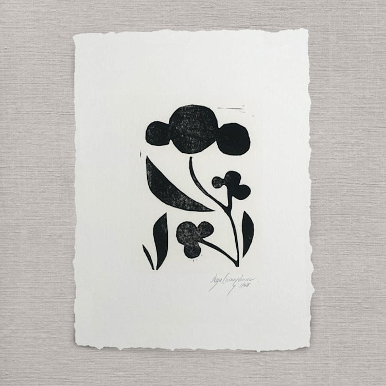 "Lady" - Original Painting in black by Maja Cunningham