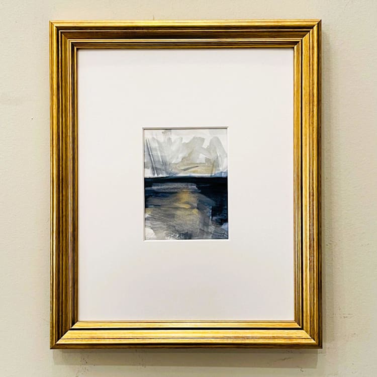 "God is like a Ray of Sunshine" - Original Painting in gold by Golden Lines and Silver Linings