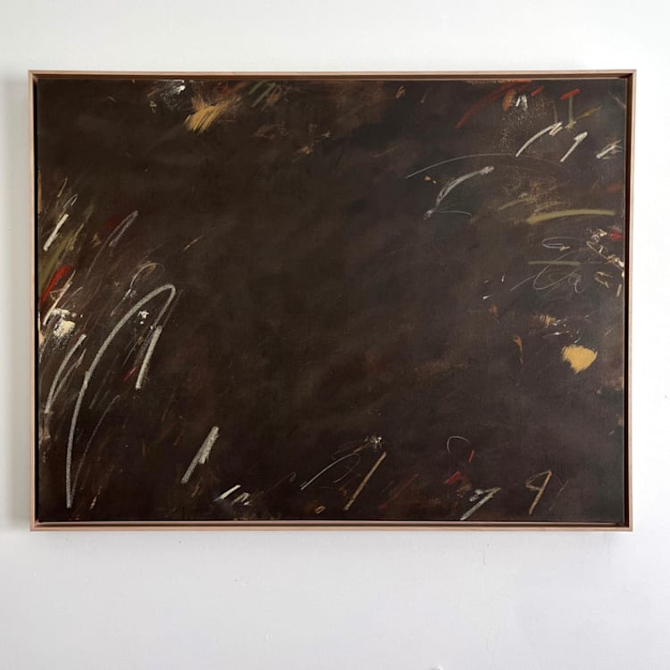 "Room 527" - Original Painting in brown by Shiho Whitehead