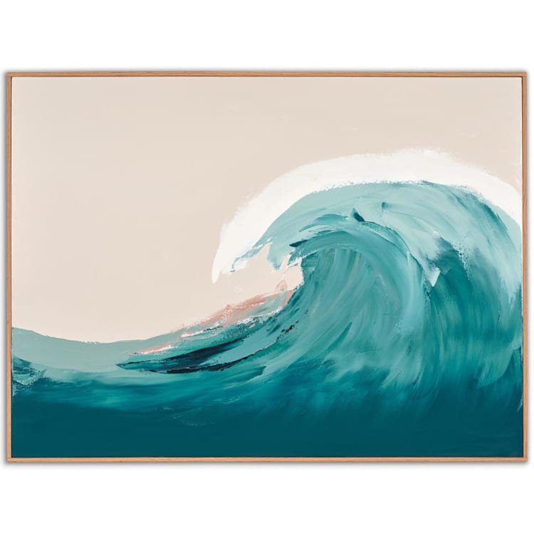 "Santa Cruz Swell" - Original Painting in blue by Caryn Owen