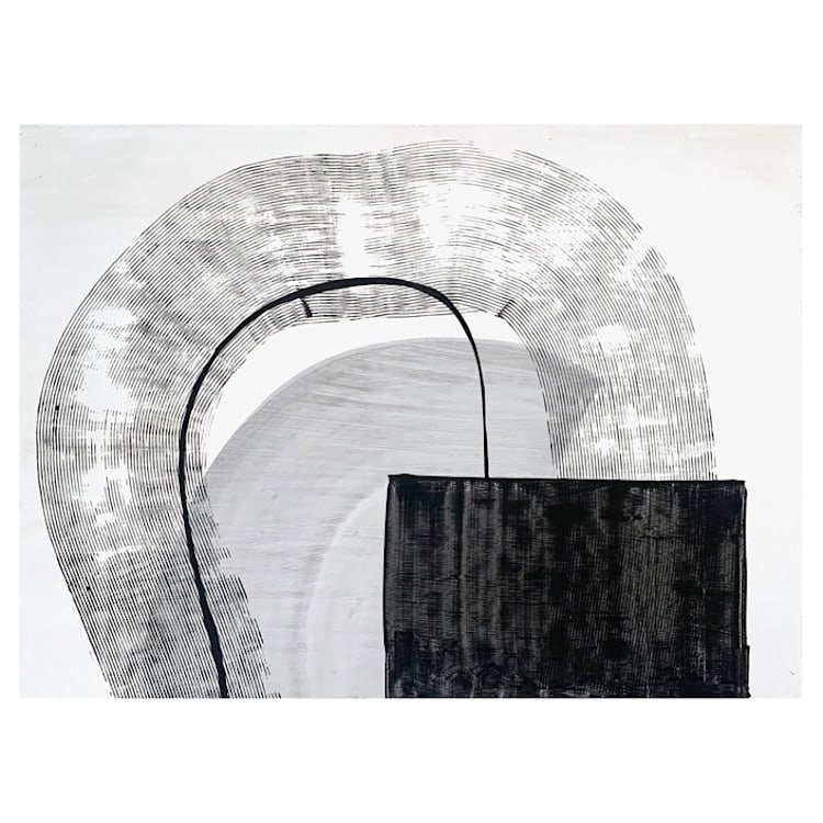"Lines On Lines" - Original Painting in black by Kirsta Benedetti