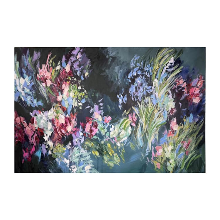 ""Everything Blooms Around You" - 72 x 48 - Original Painting" - Original Painting in multicolor by Sarah Mankin