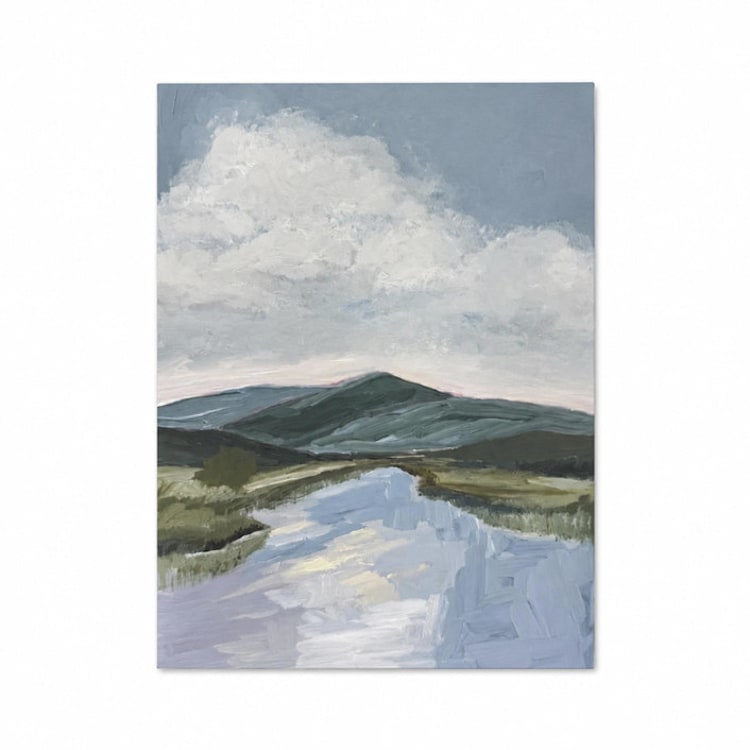 ""Beyond the Blue Ridge" - 9 x 12 - Original Painting" - Original Painting in multicolor by Sarah Mankin