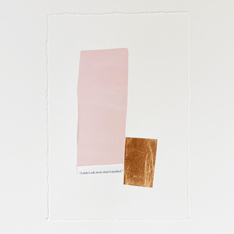 "Series 5 No.3 I Didn't Ask More Than I Needed" - Original Painting in pink by Francesca Iannaccone