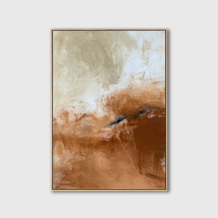 "Terra No. 02" - Original Painting in brown by Karine Tonial Grimm