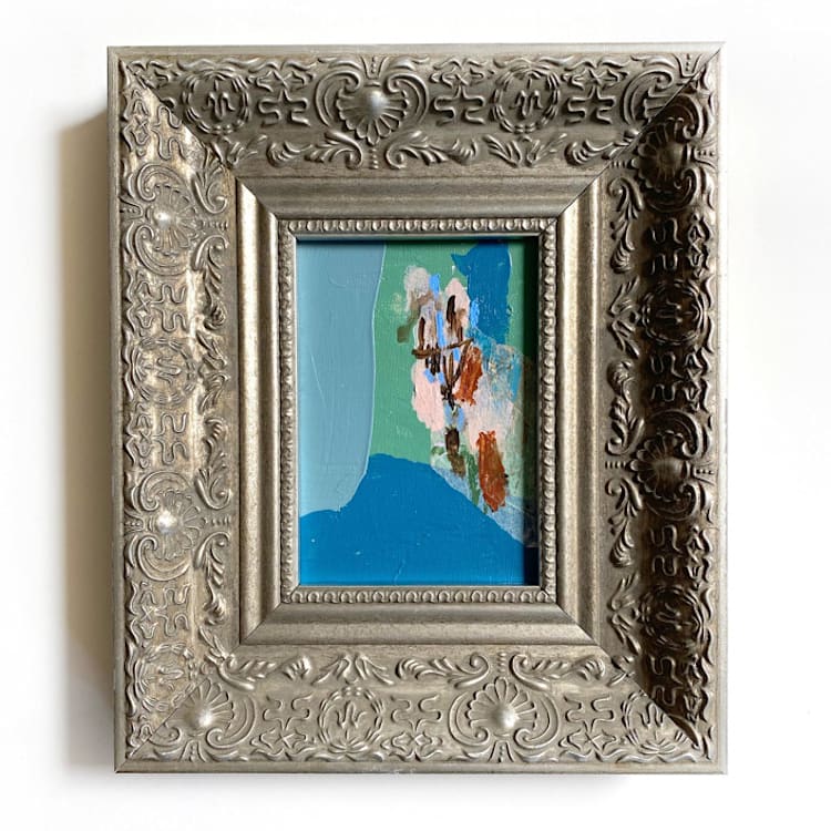 "Blue escape" - Original Painting in blue by Jessalin Beutler
