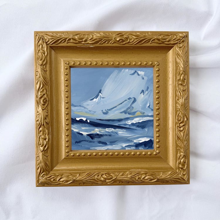 "Tuckernuck" - Original Painting in blue by Green Barn Studio