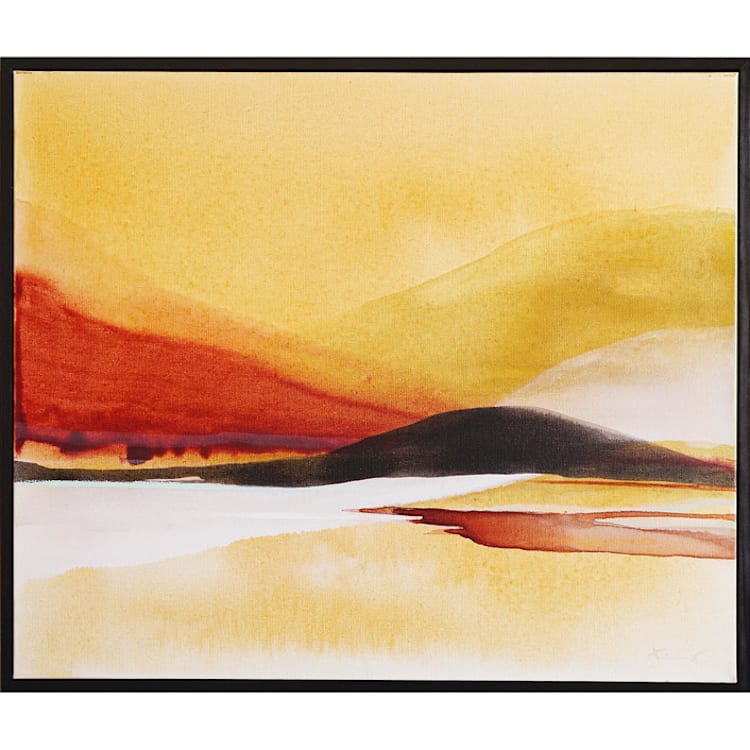 "Glowing Sunset" - Original Painting in brown by Shina Choi