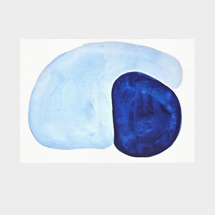 "Blue Cove" - Original Painting in blue by Danushka Abeygoda
