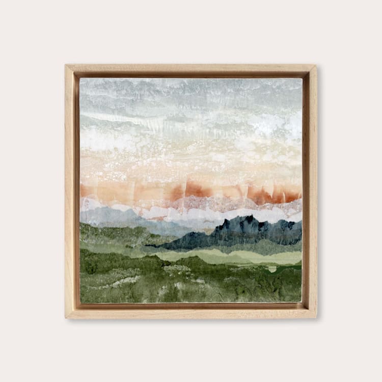 "Afterglow Valley 2" - Original Painting in pink by Lara Eckerman