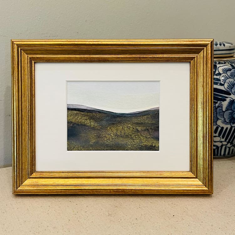 "A New Destination" - Original Painting in gold by Golden Lines and Silver Linings