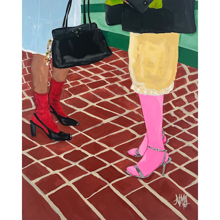 "Stockholm Style" - Original Painting in multicolorassorted-colors by Nicole Simms