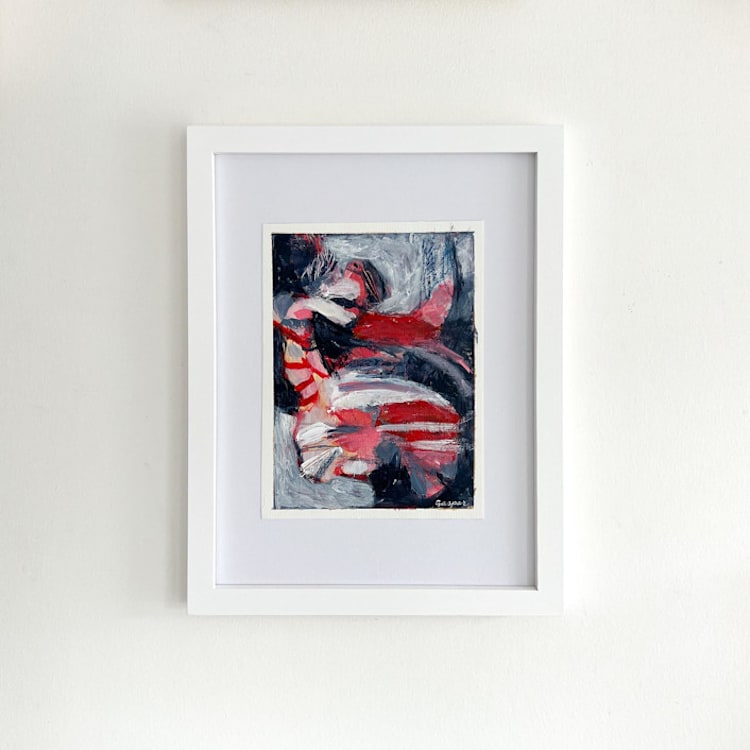 "Woman in Repose" - Original Painting in multicolorassorted-colors by Mary Gaspar