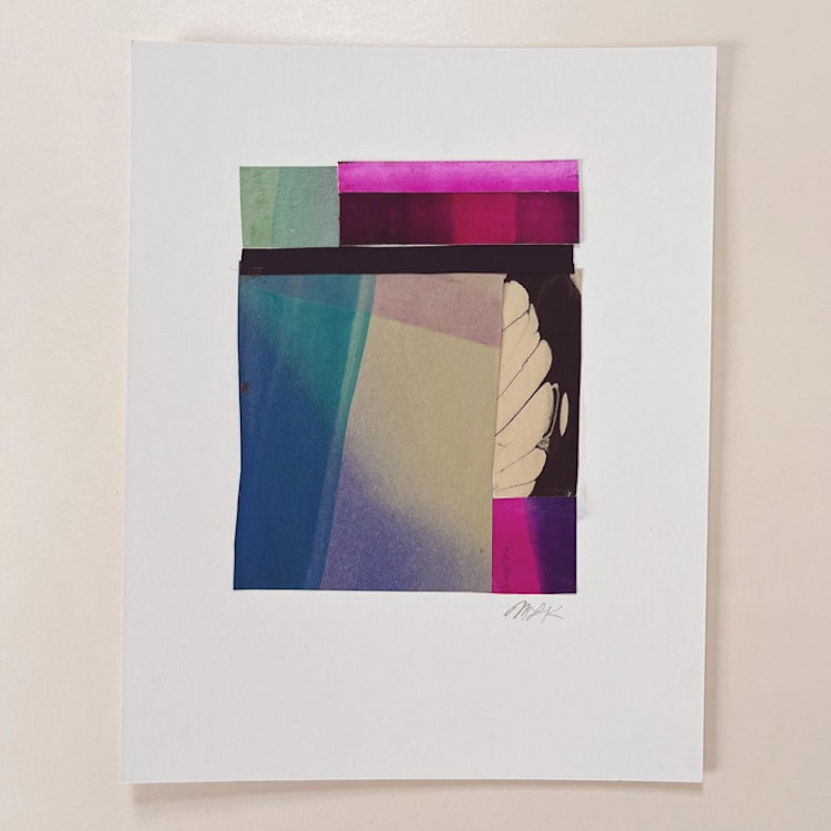 "Mariposa I" - Original Painting in blue by Morgan Kendall