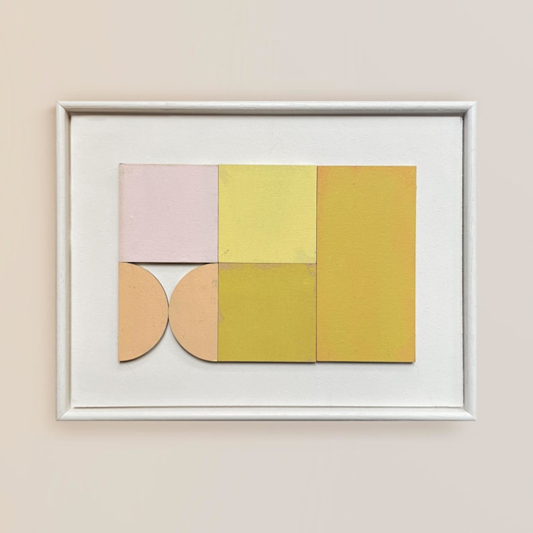 "Playfield No.13" - Original Painting in yellow by Francesca Iannaccone