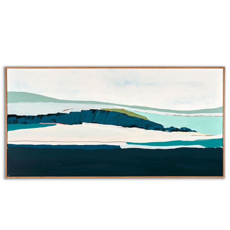 "Pacific Seascape Series Long" - Original Painting in blue by Caryn Owen