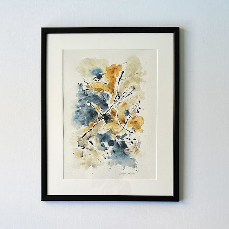 "Autumn lines" - Original Painting in multicolor by Isabel Aguilar Alonso