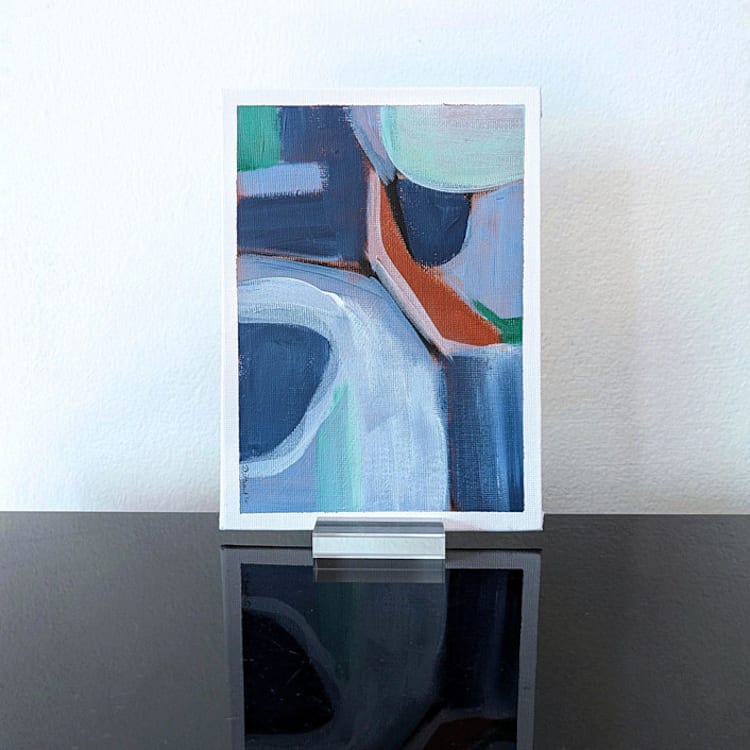 "LUXURIOSA AESTAS I" - Original Painting in blue by Damaris Kovach