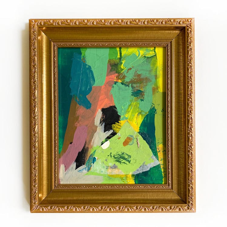 "Colorful Green" - Original Painting in green by Jessalin Beutler