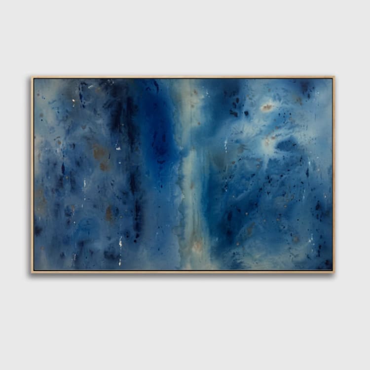 "Beyond the Deep" - Original Painting in blue by Karine Tonial Grimm
