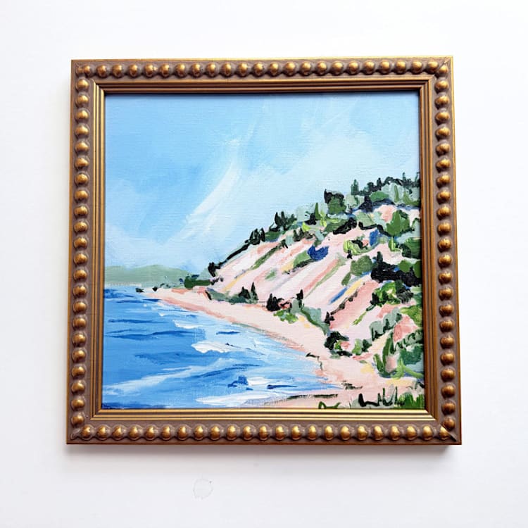 "Outer Cape Cod" - Original Painting in blue by Green Barn Studio