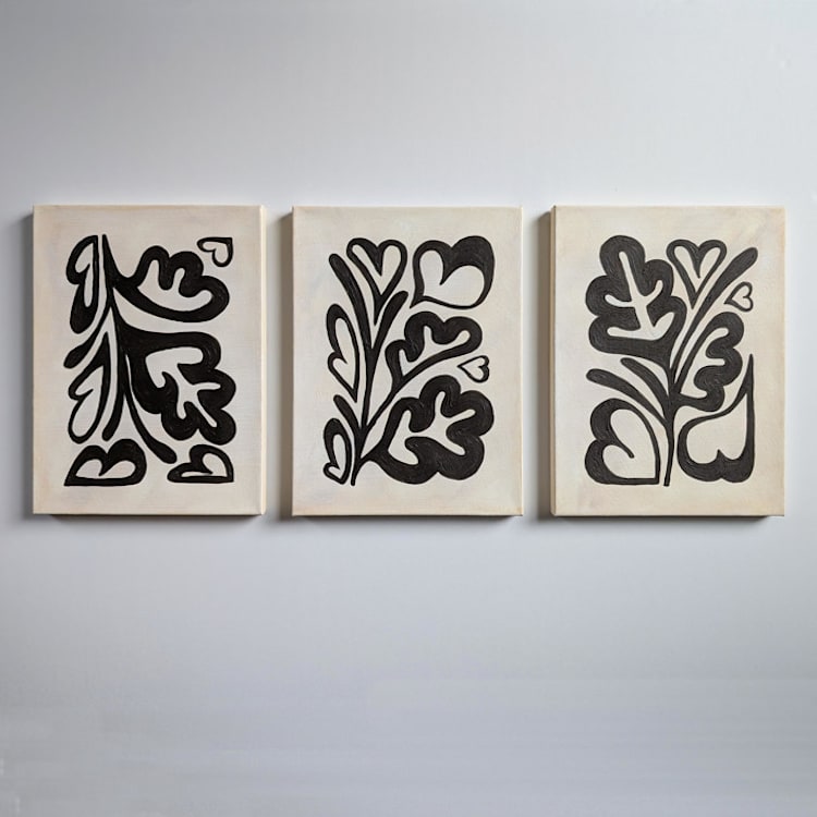 "Botanical Trio | Set of 3" - Original Painting in brown by Katie Zimpel